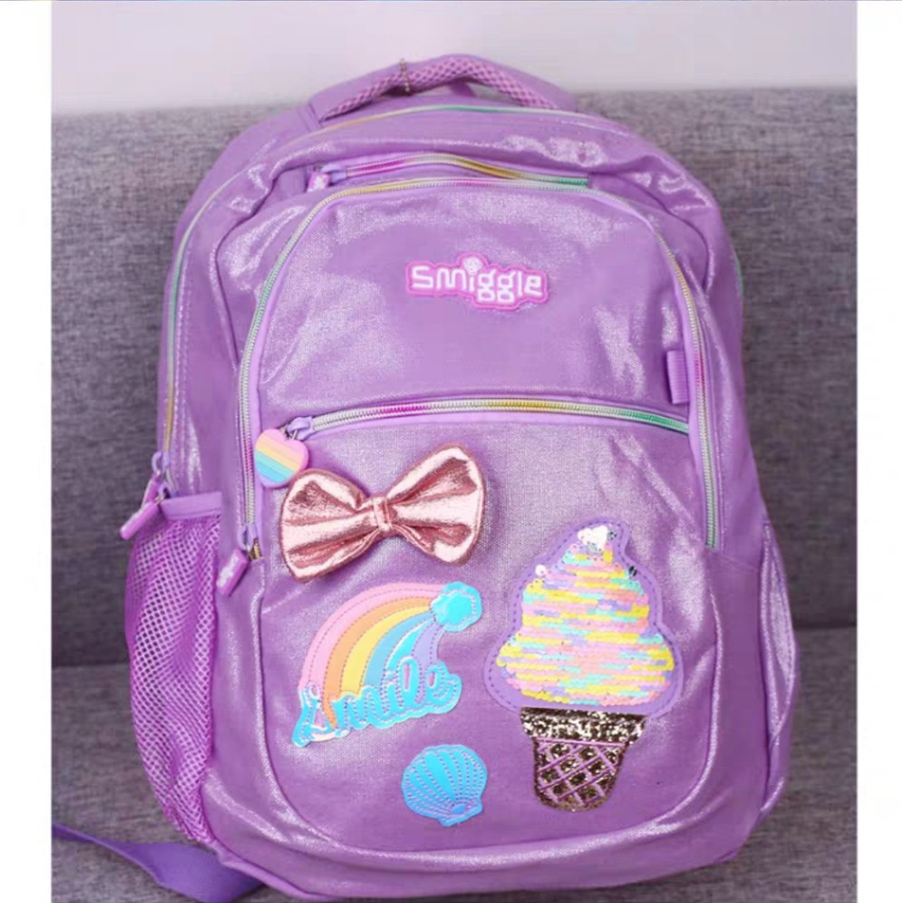 smiggle purple backpack