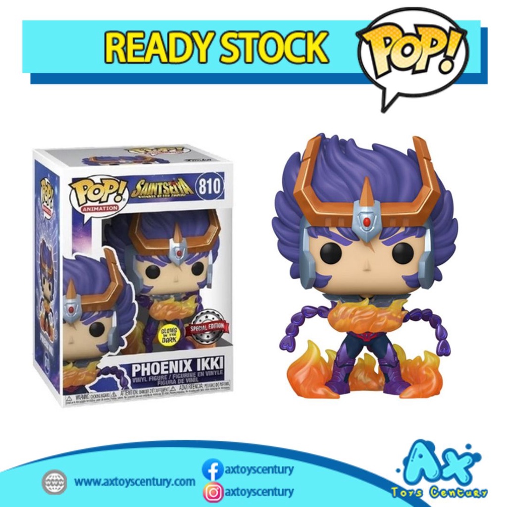 Funko Pop! Animation: Saint Seiya: Knights of the Zodiac - Phoenix Ikki #810 Special Edition 100% Genuine