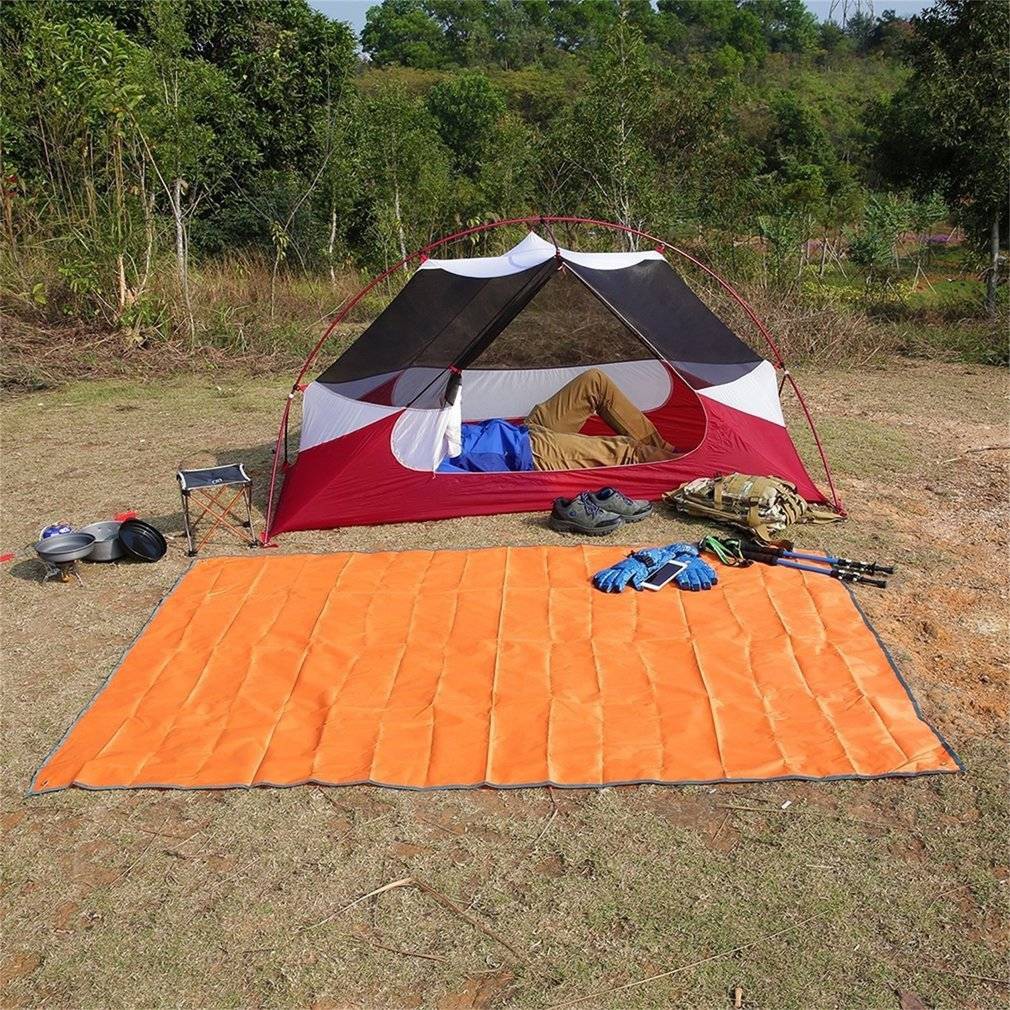 Orange Red OUTAD Portable Waterproof Camping Tarp for Picnics Tent Footprint and Sunshade