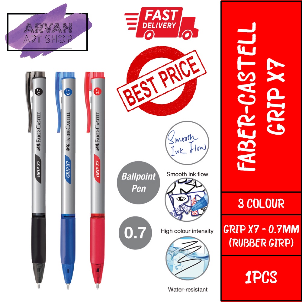 FaberCastell Grip X7 Ball Pen 0.7mm Faber Castell Semi Gel Pen
