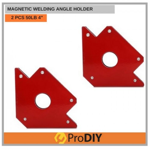 50LB 4" 2Pcs Magnetic Welding Angle Holder Corner Arrow Support