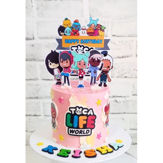 TOCA BOCA WORLD TOCA LIFE CAKE TOPPER READY STOCK (FREE ADD NAME ...