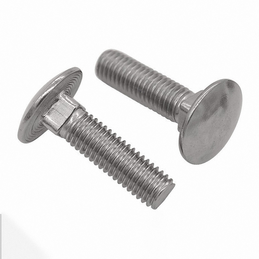 Pack of 20 M8x20 Carriage Bolts 304 Stainless Steel Square Bolts 