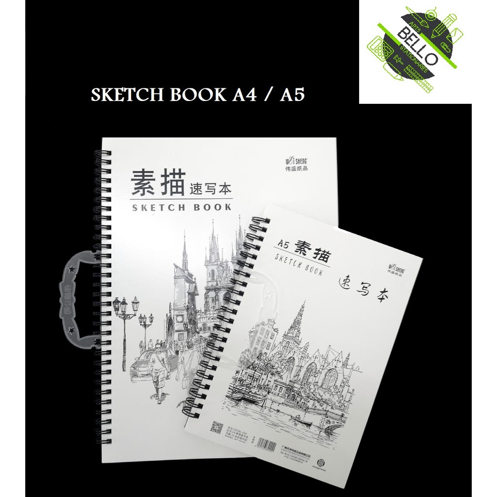 Wei Sheng Sketch book Art Painting Book A4 / A5 ( 36s Include Cover