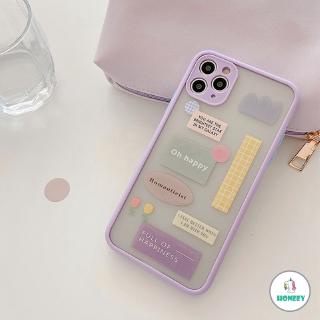 Ins Label Sticker Transparent Soft TPU Matte Phone Case Ins Label Sticker Transparent Soft TPU Matte Phone Case