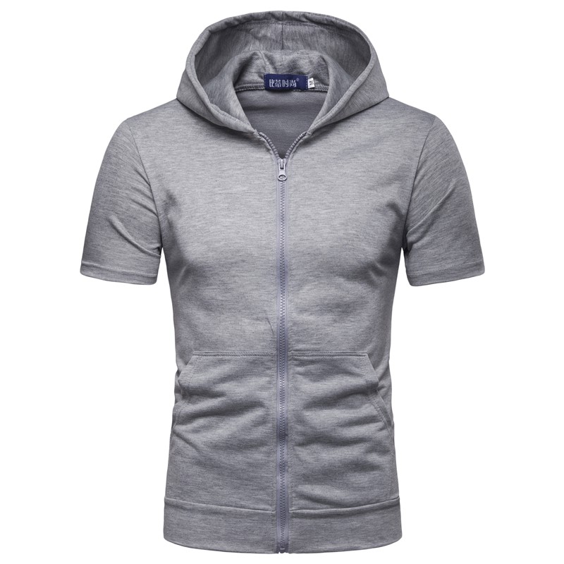 short sleeve jacket with hood