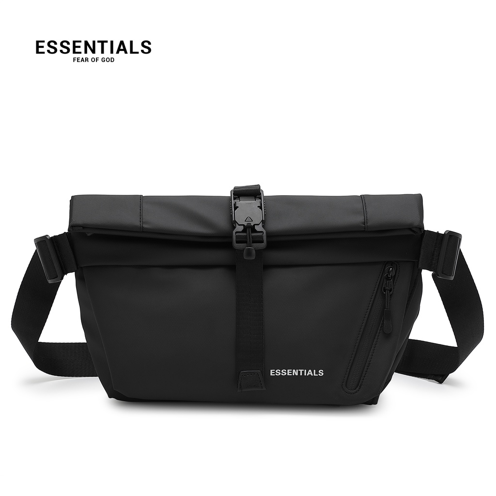 Essentials Unisex Messenger Bag or Chest Bag Black ESMB21002