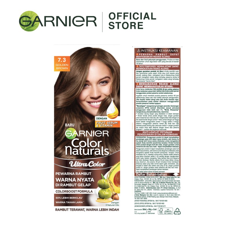 GARNIER ColorNat Cream Hair Color | No Ammonia, Telus Air, 100% Halal  Certified & 3 Natural Oils - Golden Brown x 2 | Shopee Malaysia