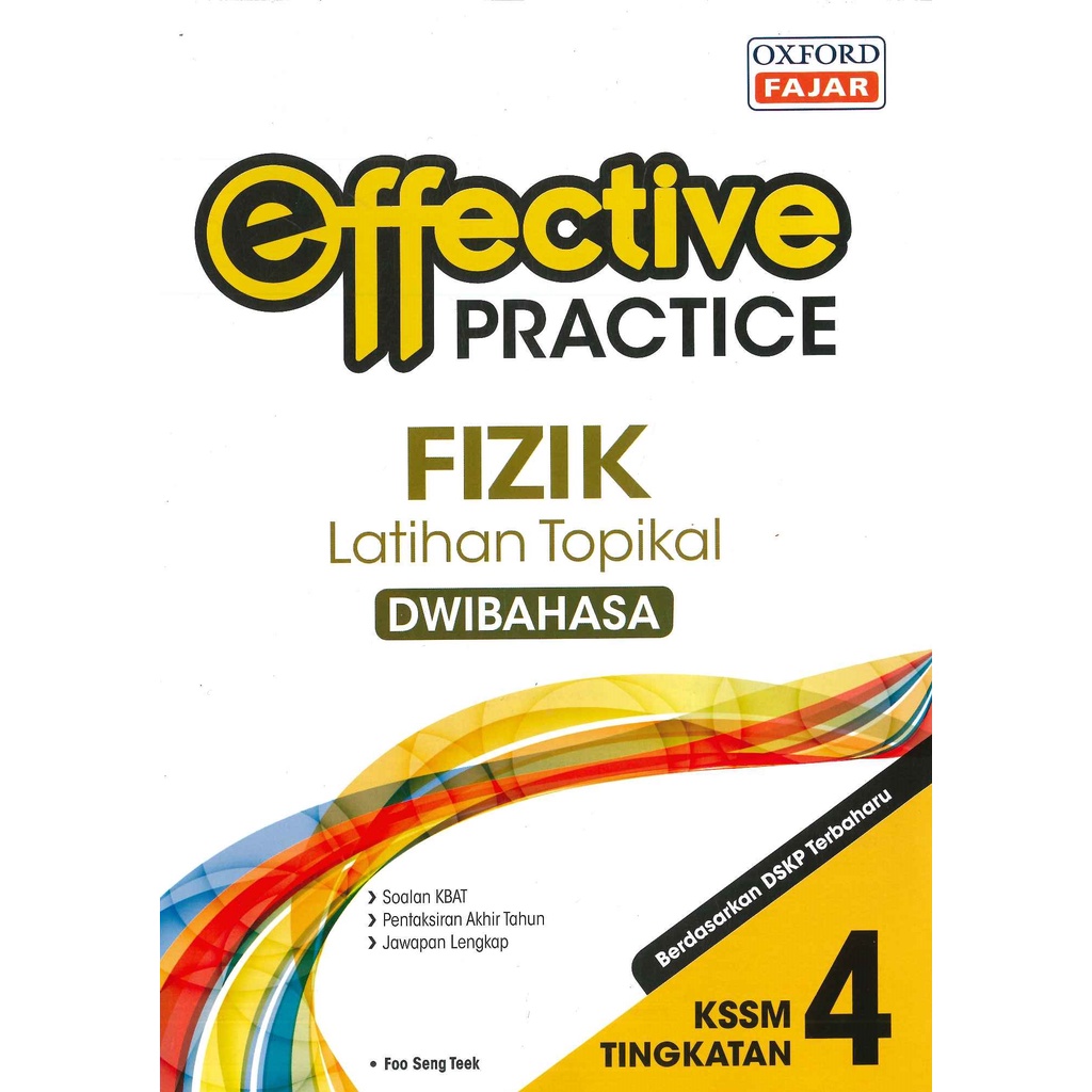 Effective Practice Fizik Latihan Topikal Dwibahasa Kssm Tingkatan 4 Shopee Malaysia