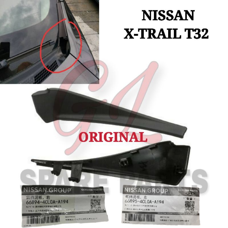 SIDE WINDSCREEN GRILLE COVER (ORIGINAL) NISSAN X-TRAIL T32 2015Y WIPER  PANEL SEAL (66894-4CL0A)(66895-4CL0A) | Shopee Malaysia