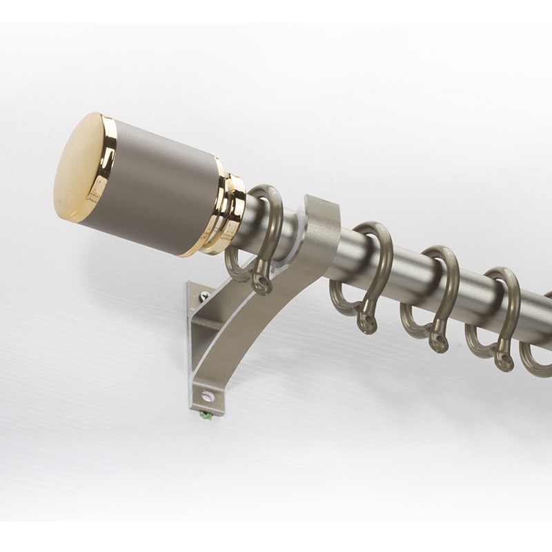 Aluminum Alloy Curtain Rod Set Roman Rod Langsir Matte Gold Champagne