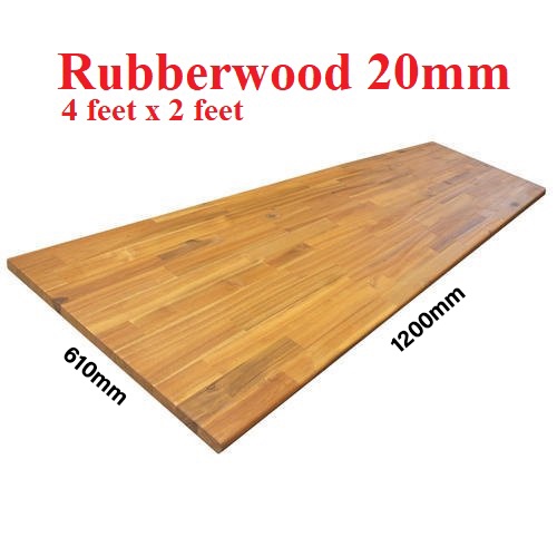 Solid Papan Rubberwood Tebal 20mm board kayu 4x2 kaki Shopee Malaysia