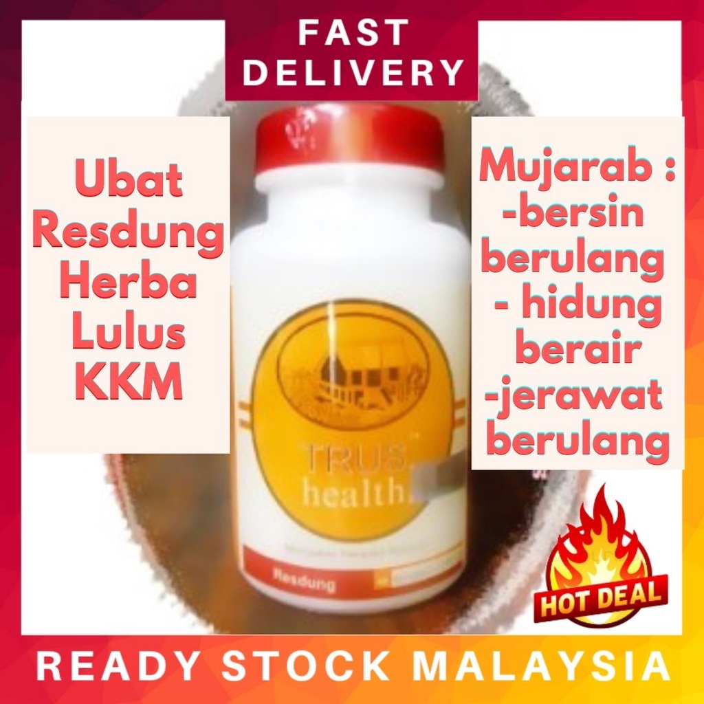 Trus Health Ubat Resdung Lulus Kkm Ubat Resdung Herba Ubat Resdung Mujarab Ubat Resdung Sinus Bersin Hidung Berair 60pcs Shopee Malaysia