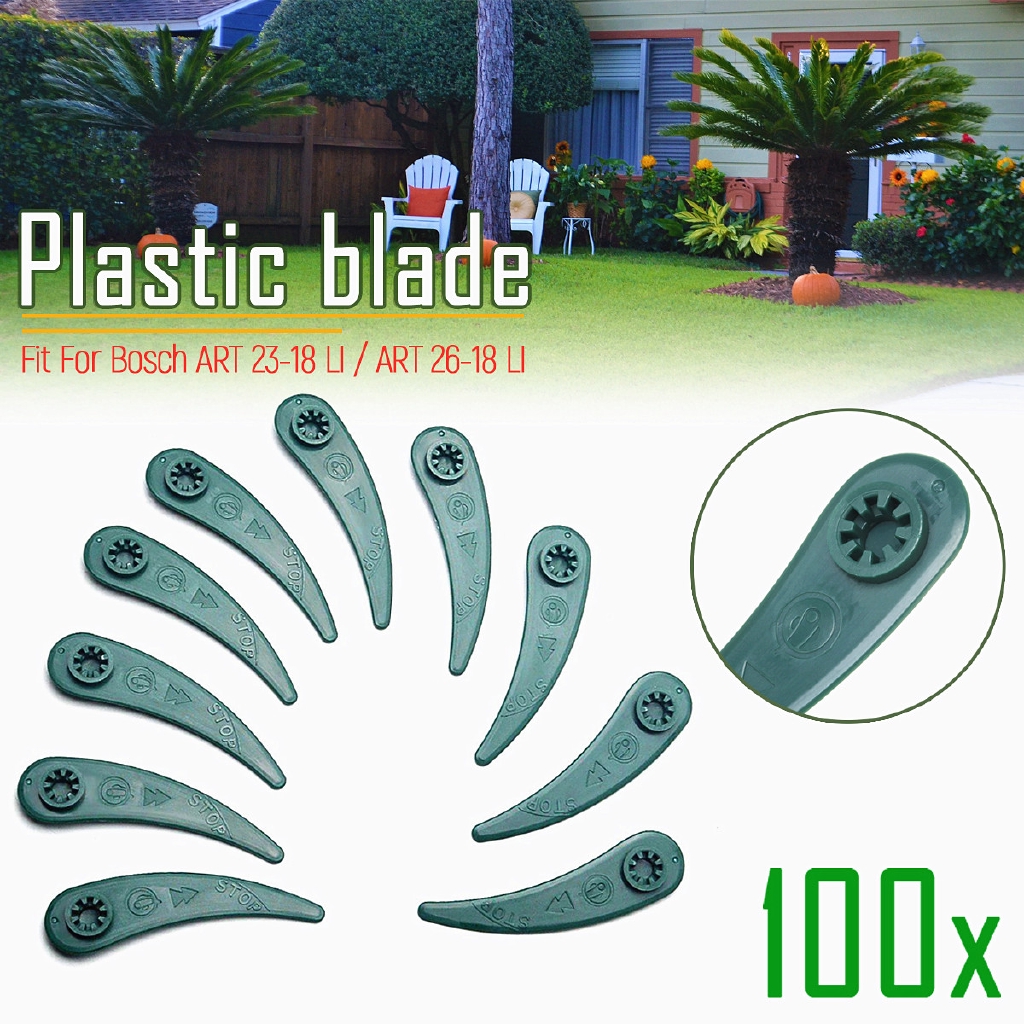 100x Plastic Trimmer Blades For Bosch Art 23 18 Li Art 26 18li
