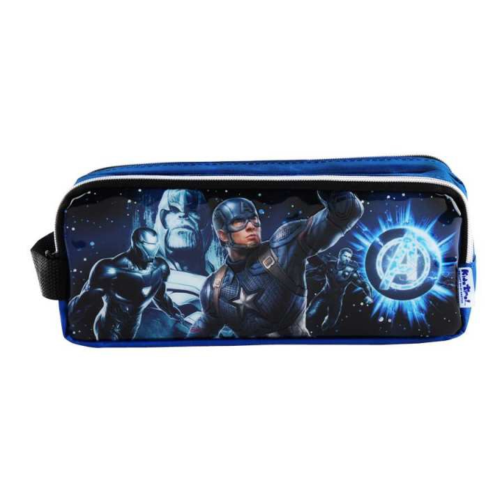 BATMAN NYLON DOUBLE DECK PENCIL BAG PEN CASE ZIPPER PENCIL POUCH 