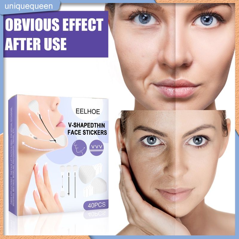 eelhoe 40 Pcs/Set V face shape Thin Face Invisible Facial Stickers