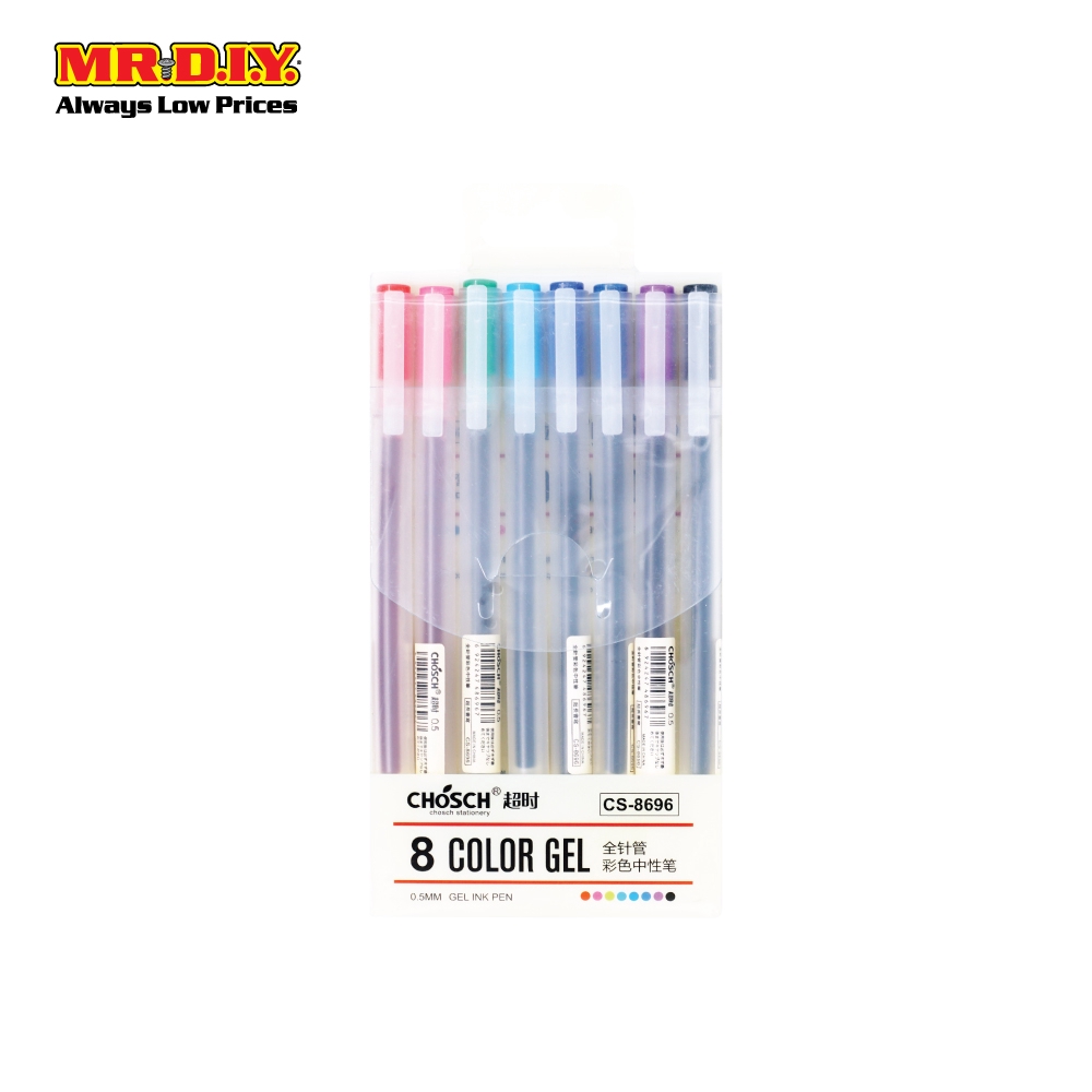 CHOSCH Color Gel Ink Pen 0.5mm Set (8pcs) Shopee Malaysia