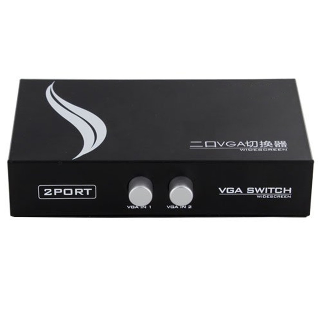 Input Output 15 Pin Female VGA Audio Splitter Switch Switcher for PC TV