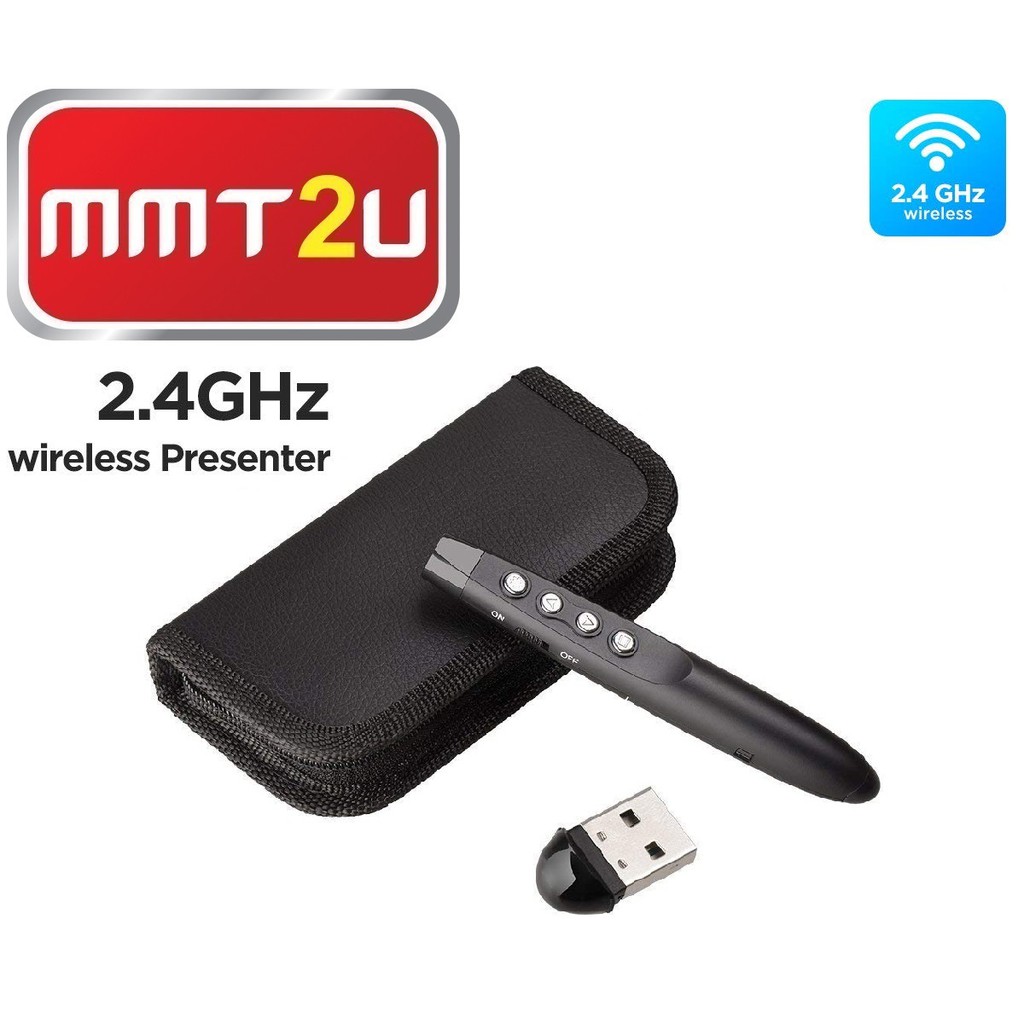 TINYTECH RF 2.4GHZ PRESENTATION WIRELESS RED LASER POINTER W/ NANO