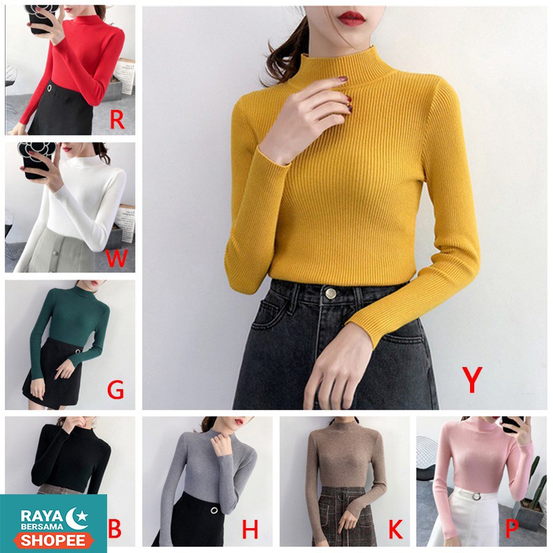 turtleneck sweater shopee