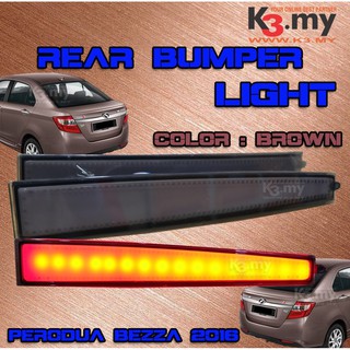 Perodua Bezza 2016 Rear Bumper Reflector LED Lamp (Smoke 