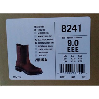 Red Wing Safety Shoes PECOS 8241 8242 | Shopee Malaysia