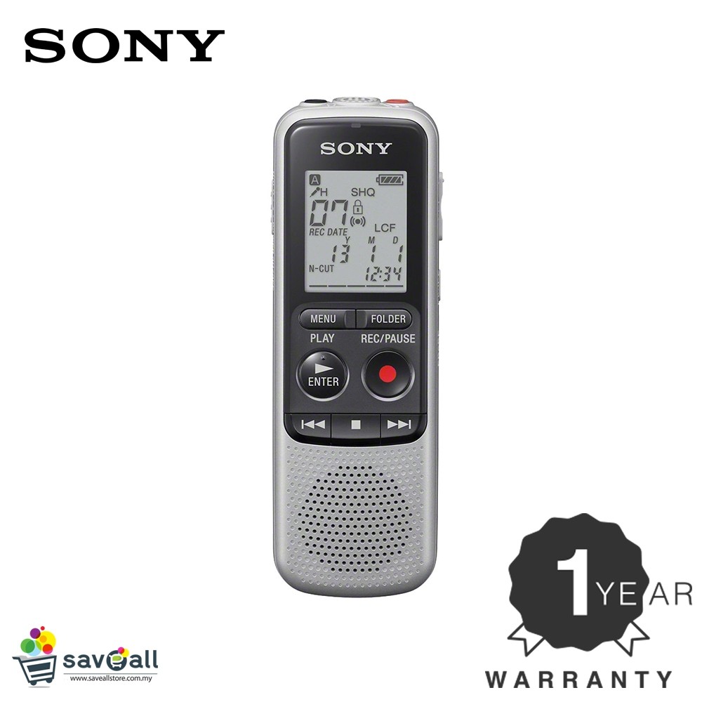Sony ICD-BX140 4GB Mono Digital Voice Recorder (1 Year Warranty ...