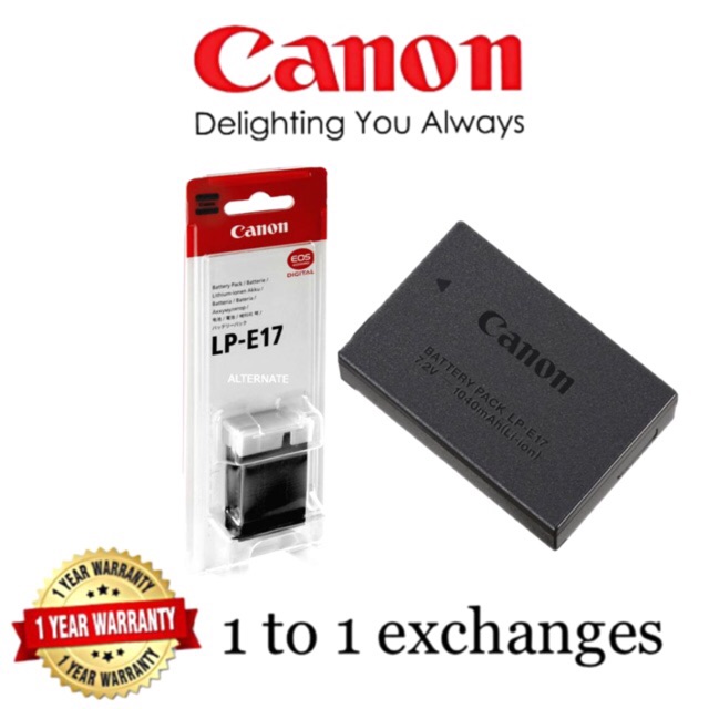 Canon LPE17 original battery for EOS 200D 750D 760D 800D M3 M5 M6