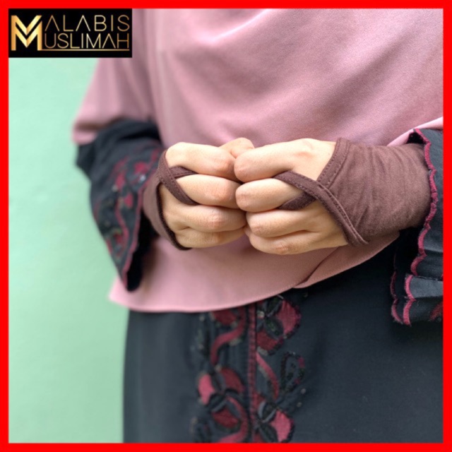 Buy Sale Handsock Ring Jari Panjang Cotton Lembut Inner Tangan Sejuk Sarung Tangan Muslimah Berjari Cincin Seetracker Malaysia