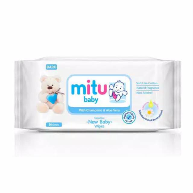 Mitu baby wipes sensitive 50's