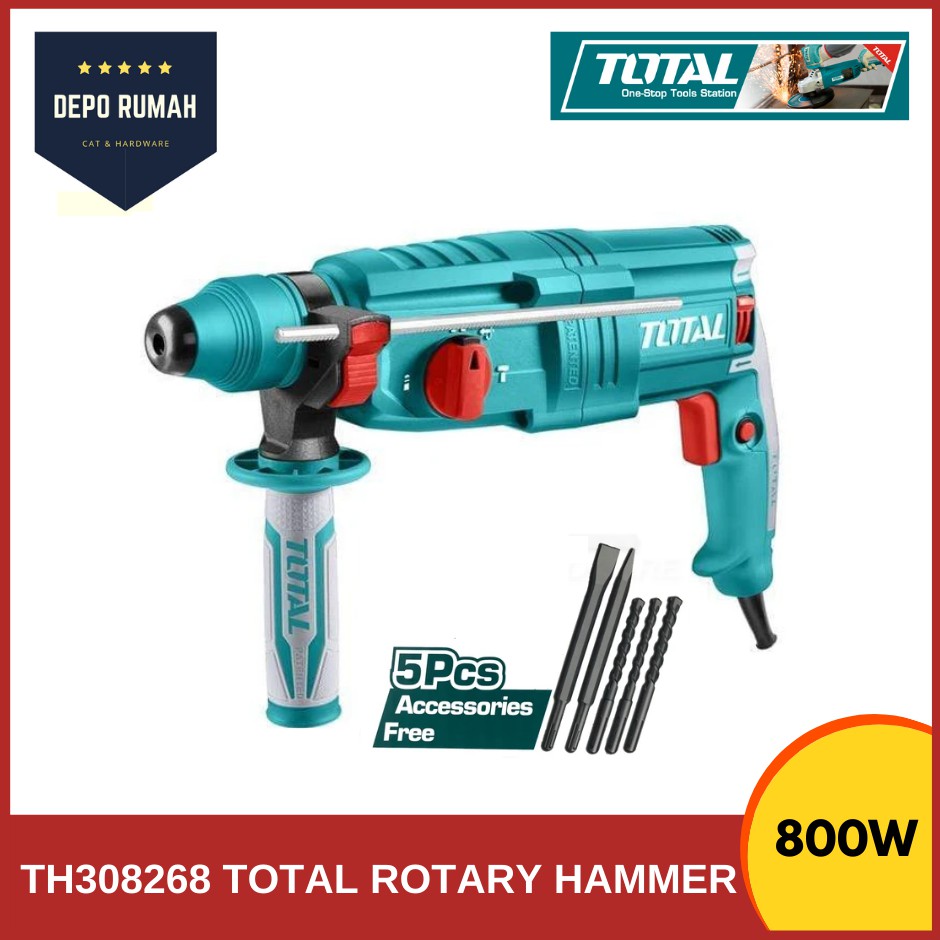 TOTAL 3 MODE 950W / 800W ROTARY HAMMER DRILL HACKER IMPACT DRILL Chisel ...