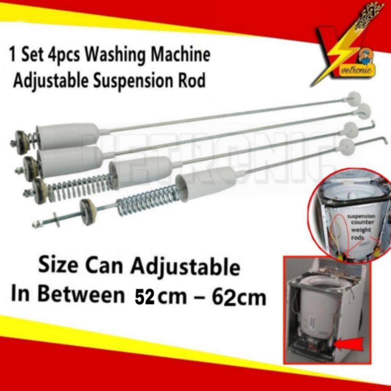 ( 1 Set = 4 PCS ) Washing Machine Universal Suspension Rod Replacement Anti-Vibration drum absorber