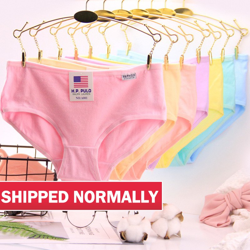 Cotton Underwear Women's Underwear Cotton Candy Simple Panties Solid