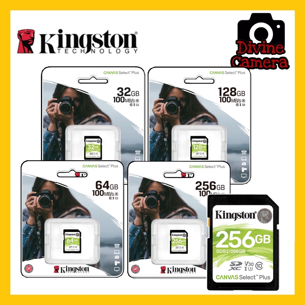 Kingston Canvas Select Plus 32GB SD Card for HD 1080p and 4K Video