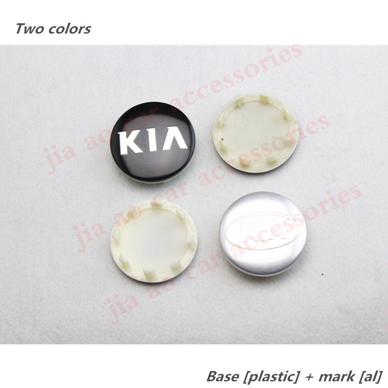 CarSticker 4x58mm Black KIA Hub Caps car logo for Kia Wheel Center Cover Hub Shopee Malaysia