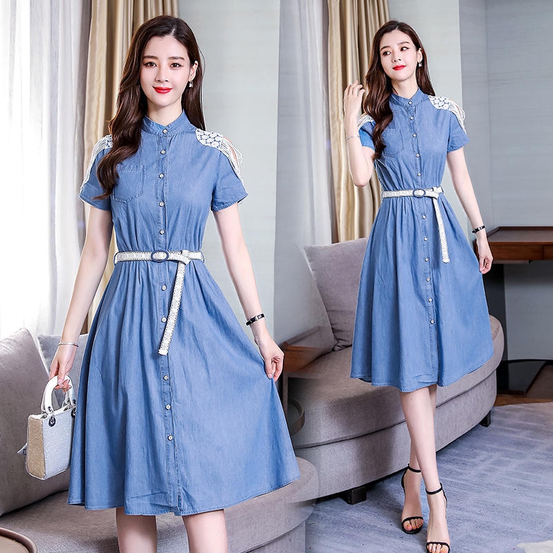 denim frock for ladies