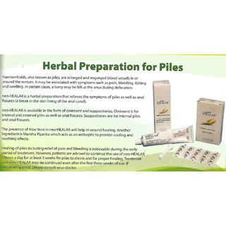 Neo Healar 10 Suppositories for Treatment Hemorrhoids 
