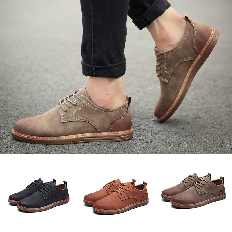 Leather Shoes Casual Oxfords Ankle 