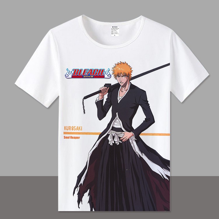 Bleach Bleach Kurosaki Ichigo Kuchiki Shirai anime anime short sleeve  T-shirt clothes men | Shopee Malaysia