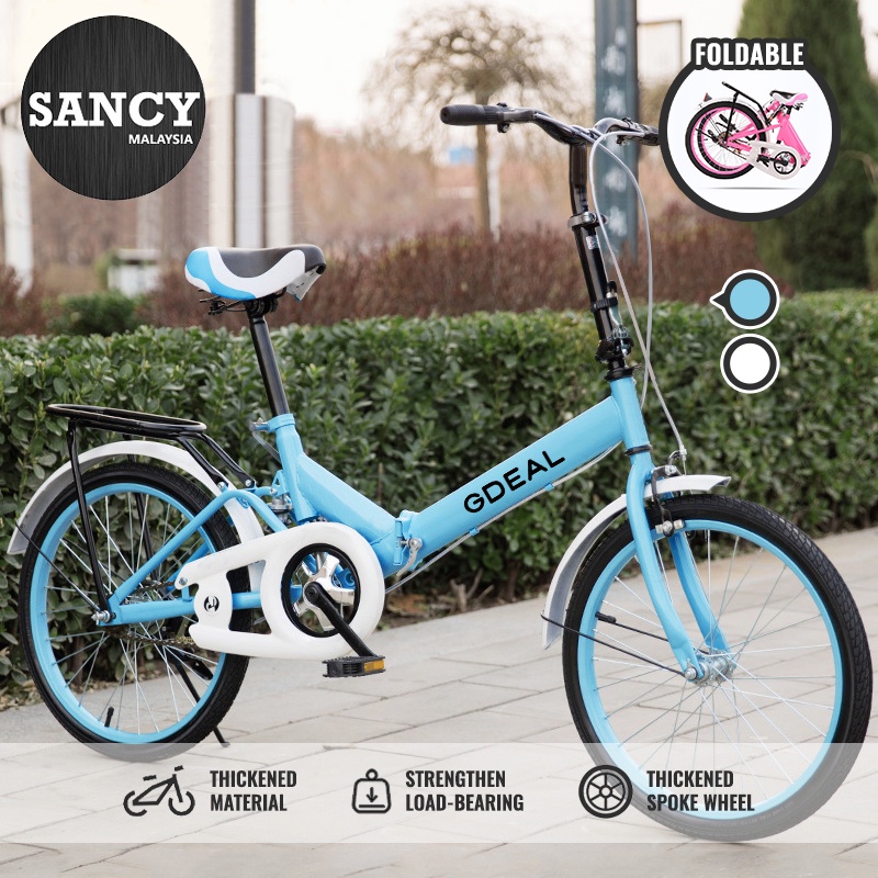READY STOCK ? SANCY 20 Inch Folding Bike Cycling Mountain Bike Off-road City Adult Bicycle Sport Outdoor Hiking