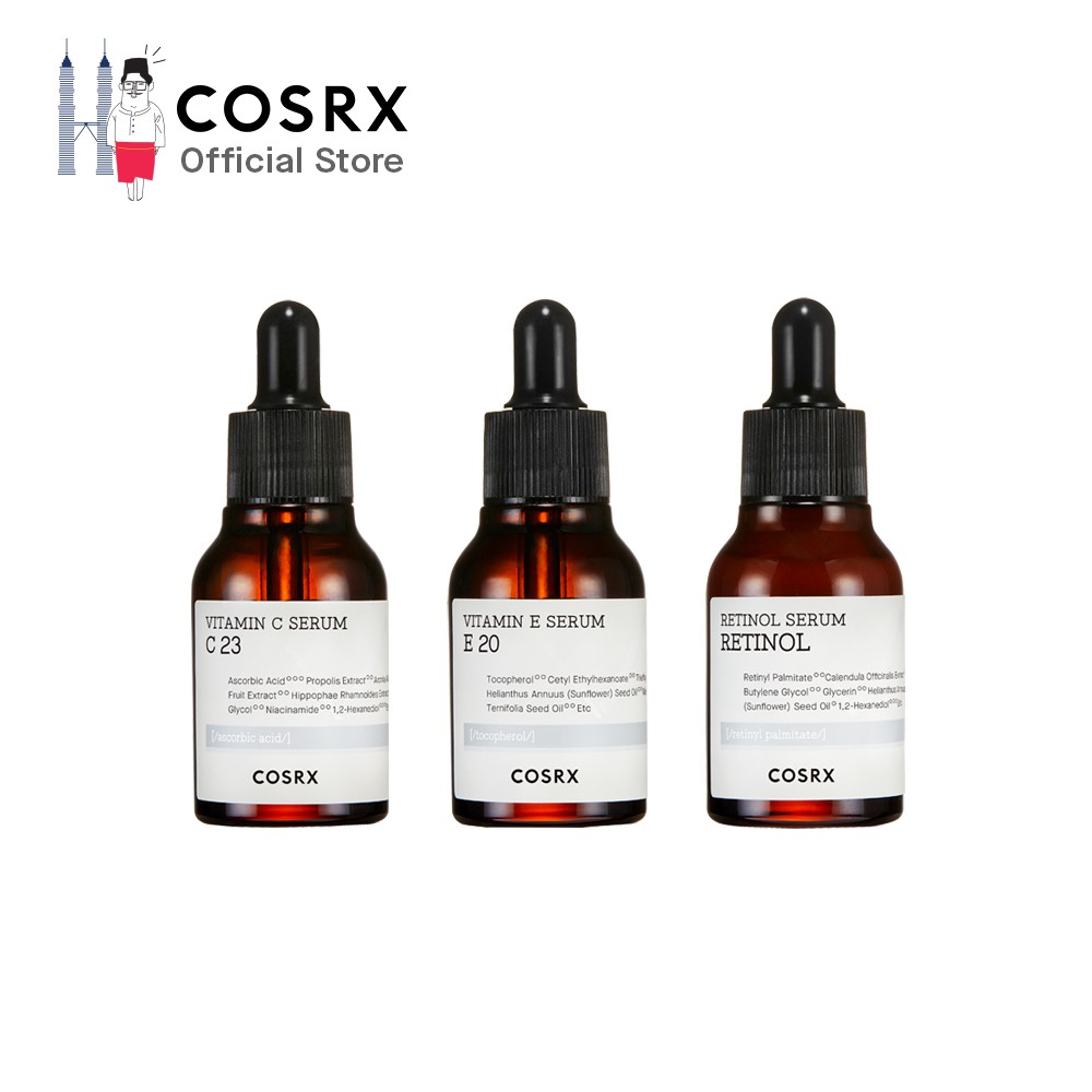 COSRX Real Fit Vitamin C Serum, Vitamin E Serum, Vitamin ...