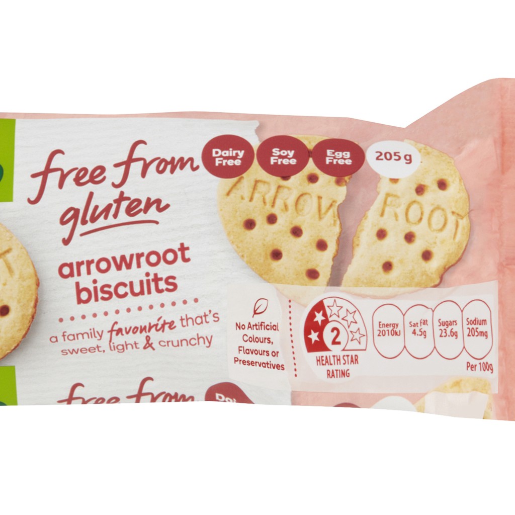Woolworths Free From Gluten Arrowroot Biscuit