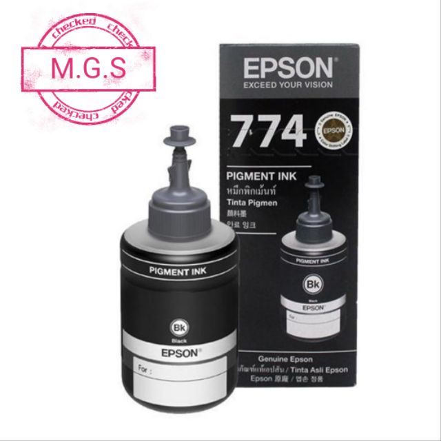 Original Epson 774 Ink Black For Printer M100 M200 L605 L655 L1455 T774 T 7741 Shopee Malaysia 3483