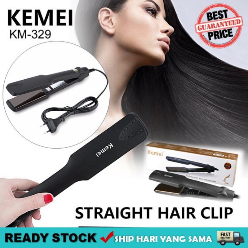 0Kemei Professional Hair Straightener 4 Anion Titanium Plate Perm Flat Iron