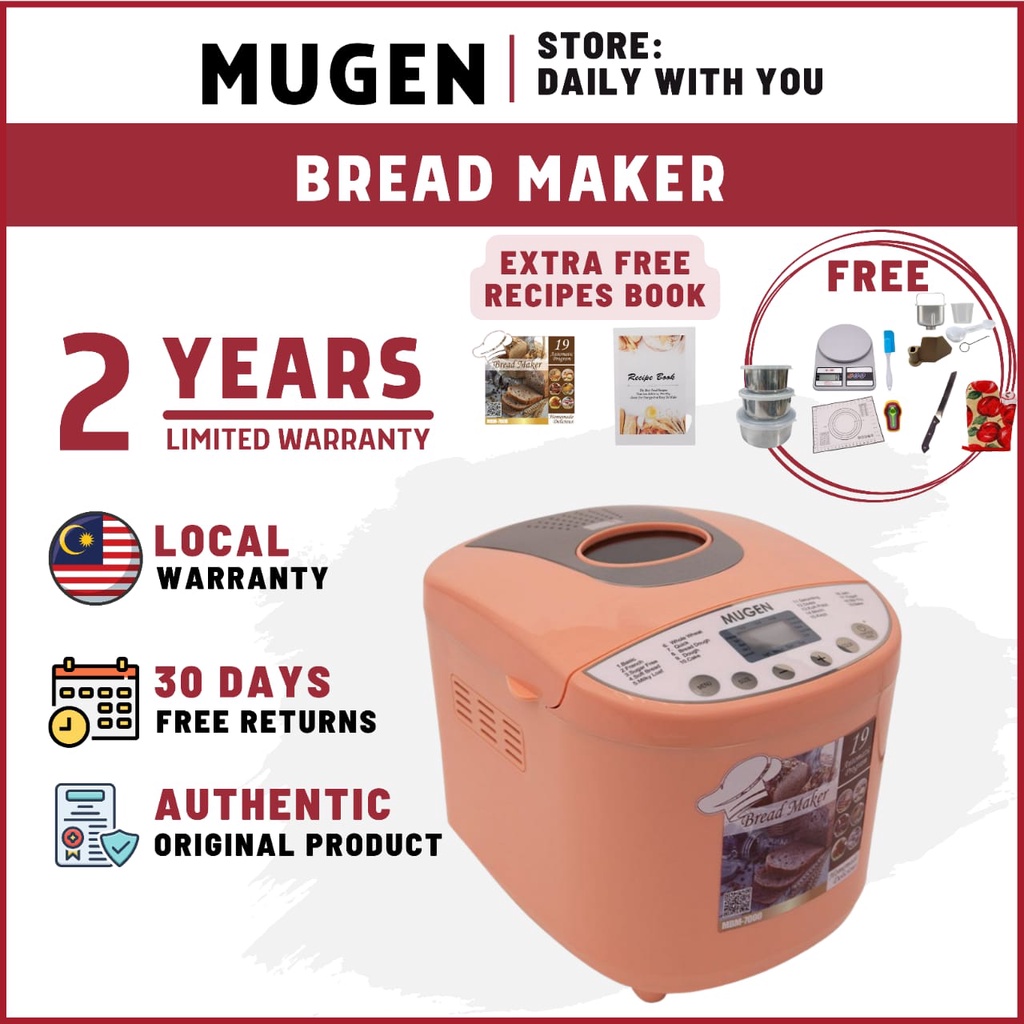 (Ready Stock) Mugen Smart Bread Maker V2 MBM7000 New Version Shopee