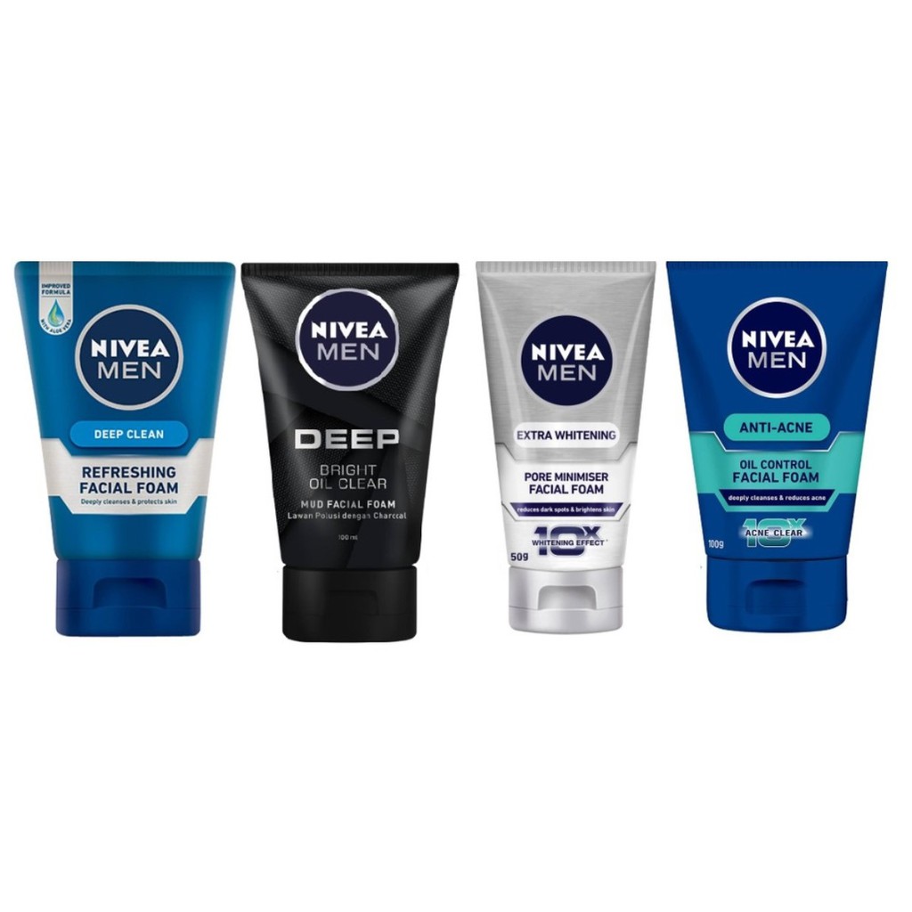 (READY STOK) NIVEA MEN FACIAL CLEANSER WASH FOAM PENCUCI MUKA OIL ACNE