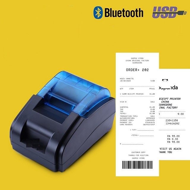 bluetooth 58mm thermal printer receipt printer kedai runcit srs mobile top up printer emenu loyverse kyte mesin resit c3