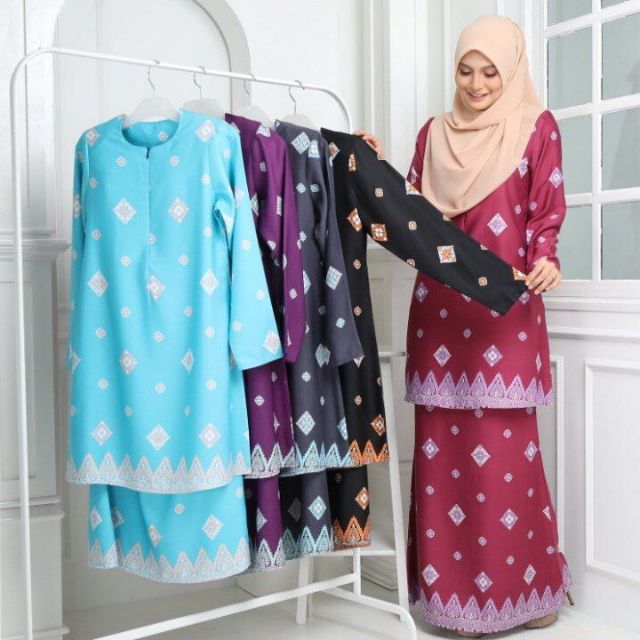  Baju Kurung Moden Raya 2019 Songket Inara Shopee Malaysia