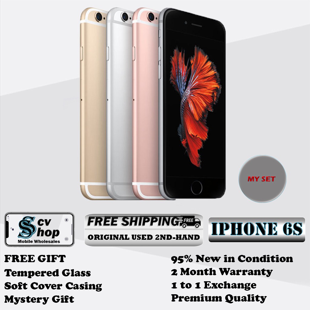 scv original used 2nd hand apple iphone 6s 64gb 128gb 95 new full set my set shopee malaysia scv original used 2nd hand apple iphone 6s 64gb 128gb 95 new full set my set