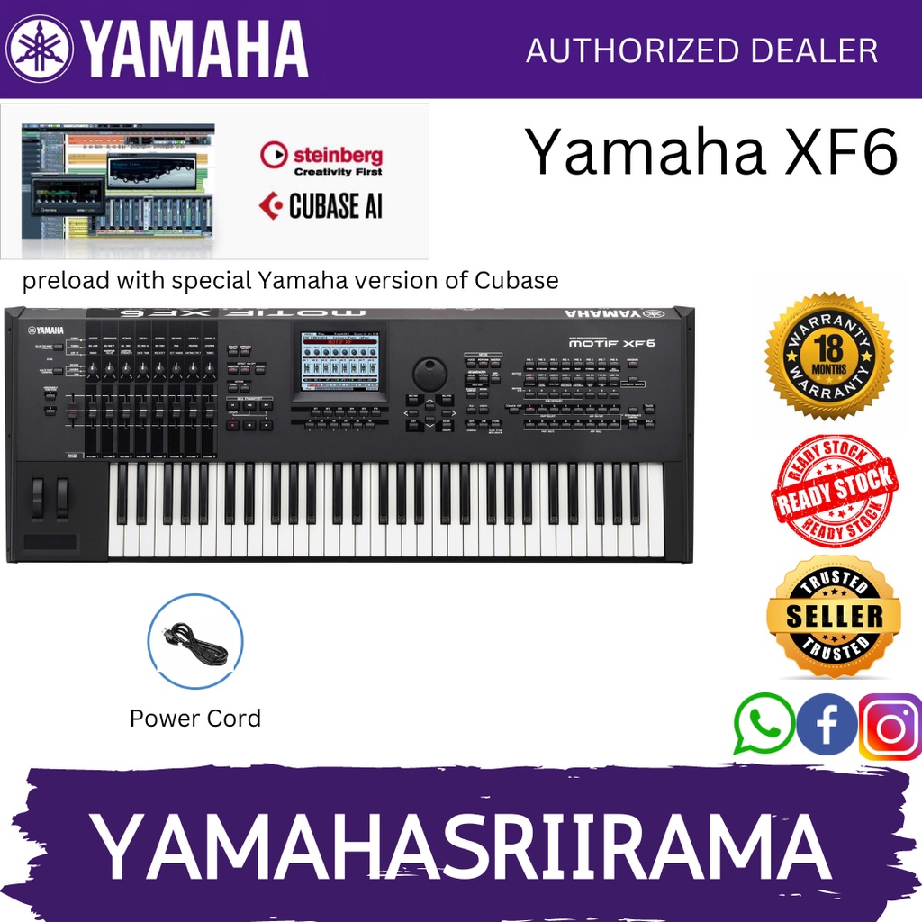 Yamaha Motif XF6 Synthesizer Workstation (Motif XF6 / XF6 ) Shopee